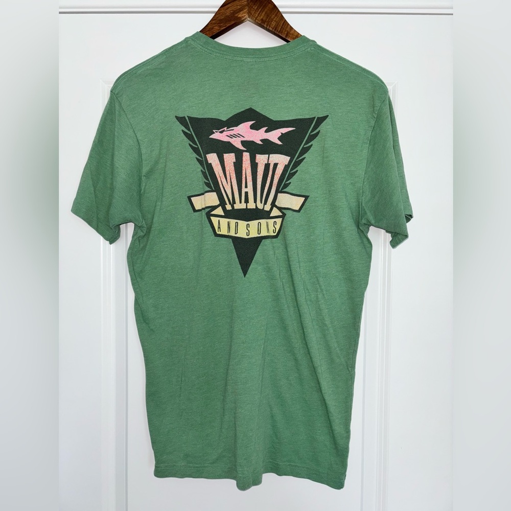 Vintage Maui and Sons Green Tee with Graphic Logo